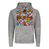 Western Landrace Pig With Sunflowers Seamless Vintage Hoodie | Teevron