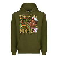 Army Green unapologetically pretty black educated nurse Premium Hoodie - CowhideDigitalArt