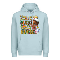 Blue Mist unapologetically pretty black educated nurse Premium Hoodie - CowhideDigitalArt