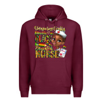 Burgundy unapologetically pretty black educated nurse Premium Hoodie - CowhideDigitalArt