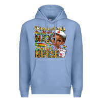 Colony Blue unapologetically pretty black educated nurse Premium Hoodie - CowhideDigitalArt