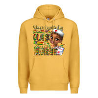 Mustard unapologetically pretty black educated nurse Premium Hoodie - CowhideDigitalArt
