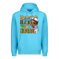 Ocean Blue unapologetically pretty black educated nurse Premium Hoodie - CowhideDigitalArt