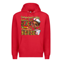 Red unapologetically pretty black educated nurse Premium Hoodie - CowhideDigitalArt