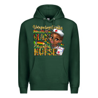 Sports Green unapologetically pretty black educated nurse Premium Hoodie - CowhideDigitalArt