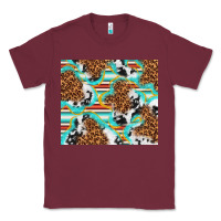 Burgundy serape cowhide and leopard with glitter Classic Tee - TumblerDesignByShophia