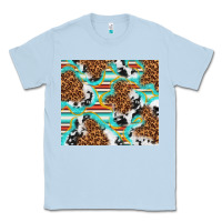 Dusty Blue serape cowhide and leopard with glitter Classic Tee - TumblerDesignByShophia