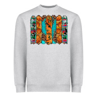Basketball Serape Cowhide Turquoise Leopard Glitter  Brushstrokes Heavyweight Sweatshirt | Teevron