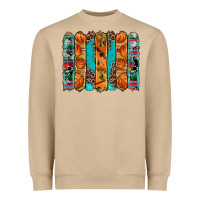 Mushroom basketball serape cowhide turquoise leopard glitter  brushstrokes Heavyweight Sweatshirt - Artiststas