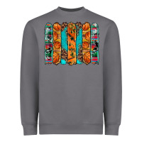Storm basketball serape cowhide turquoise leopard glitter  brushstrokes Heavyweight Sweatshirt - Artiststas