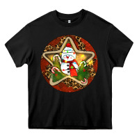 Black Snowman Christmas Heavy Core Tee - RanaPortraitStore