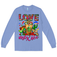 Colony Blue Love Mexico Cold Drink Frappe Long Sleeve Tee - FaDigitalArtStudio