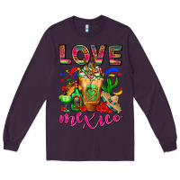 Plum Love Mexico Cold Drink Frappe Long Sleeve Tee - FaDigitalArtStudio