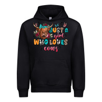 Black just a girl who loves cows Urban Hoodie - JahusDesignShop