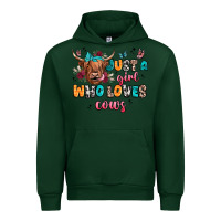 Forest Green just a girl who loves cows Urban Hoodie - JahusDesignShop