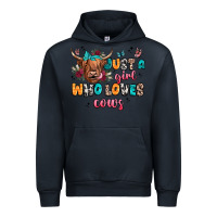 Navy just a girl who loves cows Urban Hoodie - JahusDesignShop
