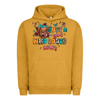 Pigment Peanut Butter just a girl who loves cows Urban Hoodie - JahusDesignShop