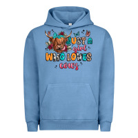 Pigment Pebble Blue just a girl who loves cows Urban Hoodie - JahusDesignShop