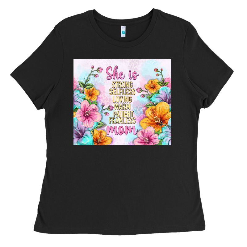 She Is Mom With Flowers Ladies Tee by TumblerDesignByShophia | Teevron