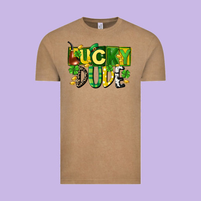 Lucky Dude  St. Patrick's Day Vintage Tee Designed By Cowgirlartshop