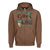 Chestnut give me coffee to get me started & jesus to keep me going Zipper Hoodie - BarkalooDesign