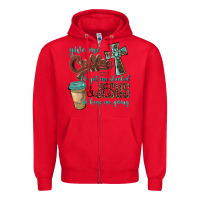 Red give me coffee to get me started & jesus to keep me going Zipper Hoodie - BarkalooDesign