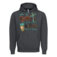 Smoke give me coffee to get me started & jesus to keep me going Zipper Hoodie - BarkalooDesign