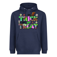 Navy trıck or treat Heavyweight Hoodie - AdoDesignShop