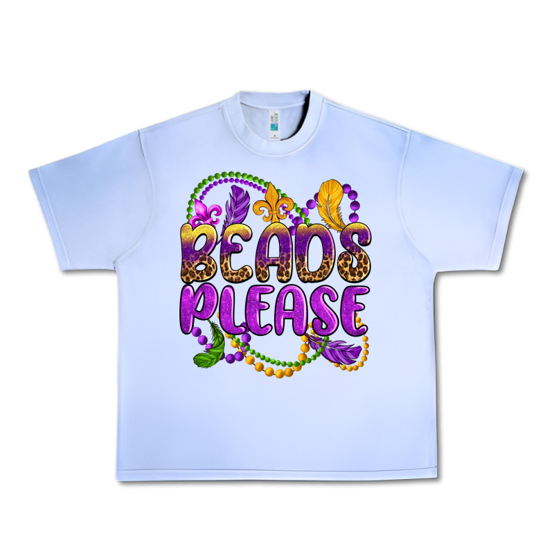 Beads Please Mardi Gras Urban Heavy Tee by OliviaCreatesArt | Teevron