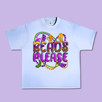 Beads Please Mardi Gras Urban Heavy Tee Designed By Oliviacreatesart