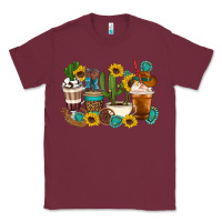 Burgundy Coffee cups Classic Tee - Artiststas