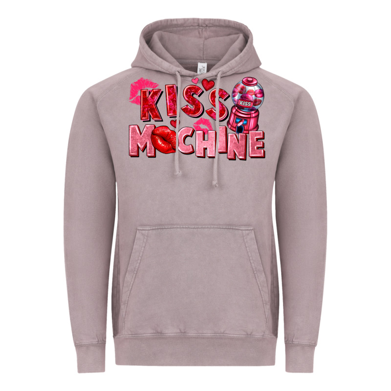 Kiss Machine Valentine's Day Vintage Hoodie by FaDigitalArtStudio | Teevron