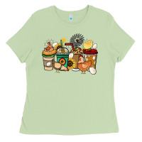 Matcha Chicken coffee cups Ladies Tee - HowdyJamesFarm