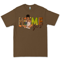 Cacao Home girl Fall afro girl Premium Tee - NancyCooperArtShop