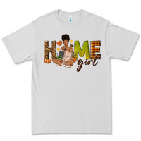 Dove Grey Home girl Fall afro girl Premium Tee - NancyCooperArtShop