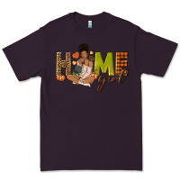 Plum Home girl Fall afro girl Premium Tee - NancyCooperArtShop