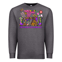 Charcoal Heather mardi gras  lvn licensed vocational nurse Premium Sweatshirt - AdoDesignShop