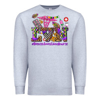 Heather Grey mardi gras  lvn licensed vocational nurse Premium Sweatshirt - AdoDesignShop