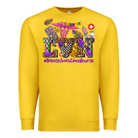 Lemon mardi gras  lvn licensed vocational nurse Premium Sweatshirt - AdoDesignShop