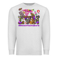 Oatmeal Heather mardi gras  lvn licensed vocational nurse Premium Sweatshirt - AdoDesignShop