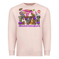 Pale Pink mardi gras  lvn licensed vocational nurse Premium Sweatshirt - AdoDesignShop