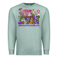 Seafoam mardi gras  lvn licensed vocational nurse Premium Sweatshirt - AdoDesignShop