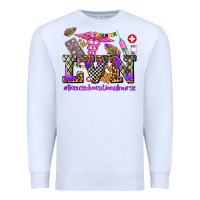 White mardi gras  lvn licensed vocational nurse Premium Sweatshirt - AdoDesignShop