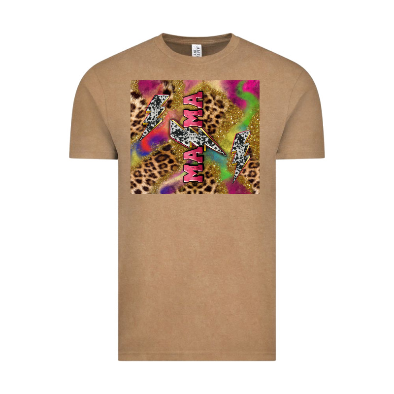 Colorful Leopard Lightning Bolt Tumbler Mother's Vintage Tee by HowdyJamesFarm | Teevron