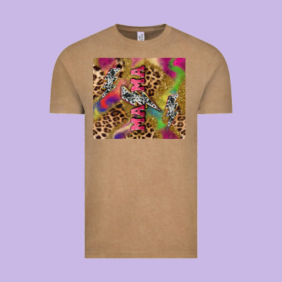 Colorful Leopard Lightning Bolt Tumbler Mother's Vintage Tee Designed By Howdyjamesfarm