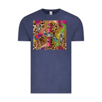 Vintage Denim Colorful leopard lightning bolt tumbler mother's Vintage Tee - HowdyJamesFarm