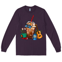 Plum Camping Frappe Coffee Long Sleeve Tee - FaDigitalArtStudio