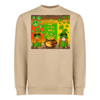 Mushroom st patricks gnomes and coins with shamrock Heavyweight Sweatshirt - Artiststas