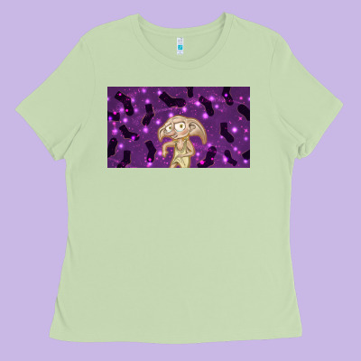 Elf With Big Ears And Socks Ladies Tee Designed By Tumblerdesignbyshophia