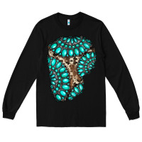 Black gemstone cowhide patches Long Sleeve Tee - RanaPortraitStore